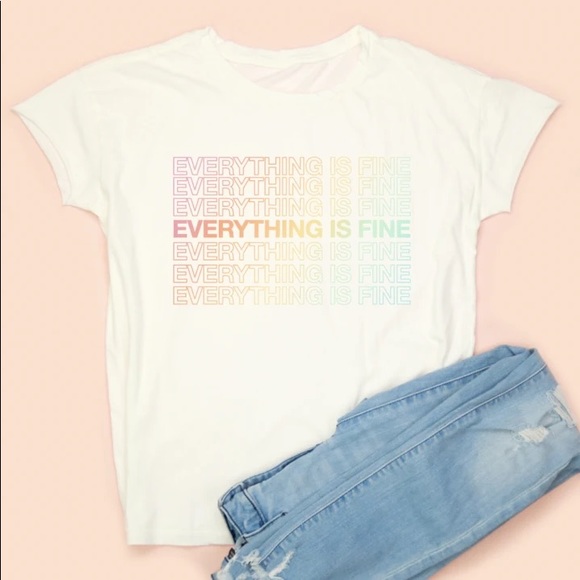 Everything is fine Saturday Morning Pancakes Tee - Picture 1 of 1